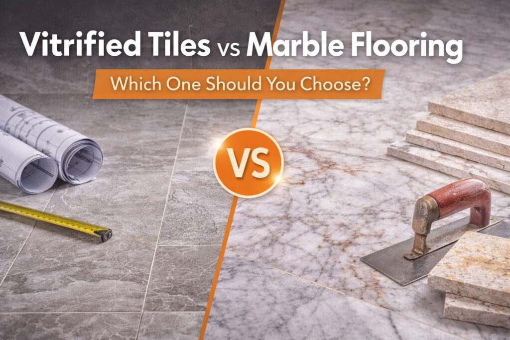 What flooring will you choose for your Mumbai apartment ? Vitrified Tiles vs Marble Flooring
